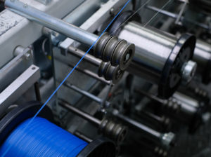 Kite spool, with fibre wheel and metal handle